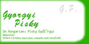 gyorgyi pisky business card